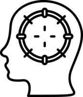 Target Line Icon vector