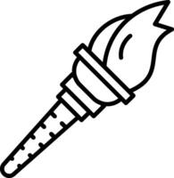 Torch Line Icon vector