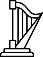 Harp Line Icon vector
