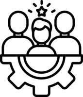 Teamwork Line Icon vector