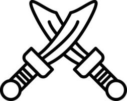Sword Line Icon vector