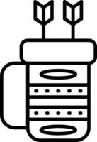 Quiver Line Icon vector
