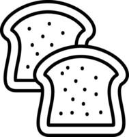 Toast Line Icon vector