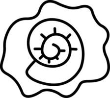 Fossil Line Icon vector