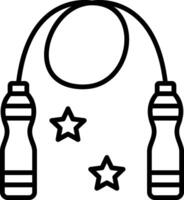Skipping Rope Line Icon vector