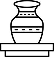 Vase Line Icon vector