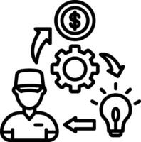 Process Line Icon vector