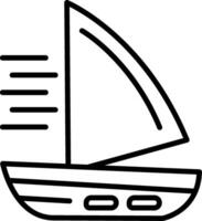Sail Line Icon vector