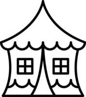 Tent Line Icon vector