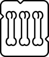 Bones Line Icon vector