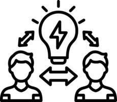 Relation Line Icon vector