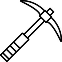 Pickaxe Line Icon vector