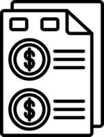 Report Line Icon vector