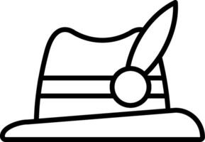Tyrolean Line Icon vector
