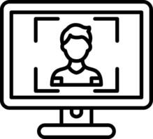 Recognition Line Icon vector