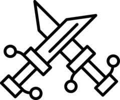 Sword Line Icon vector