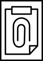 Paper Clip Line Icon vector