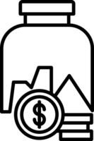 Jar Line Icon vector