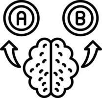 Decision Making Line Icon vector