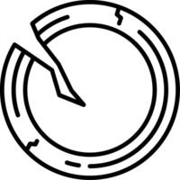 Dish Line Icon vector