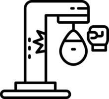 Boxing Machine Line Icon vector
