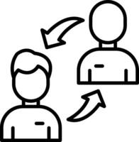 Exchange Line Icon vector