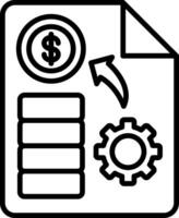 Cost Line Icon vector