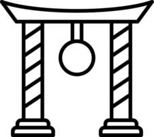 Torii Gate Line Icon vector