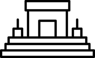 Tomb Line Icon vector