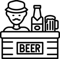 Bartender Line Icon vector
