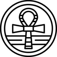 Ankh Line Icon vector