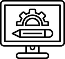 learning tools Line Icon vector