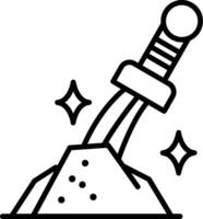 Excalibur Line Icon vector