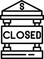 Closed Line Icon vector