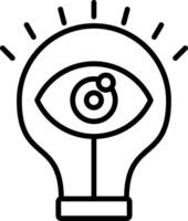 Vision Line Icon vector