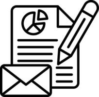 Message Line Icon vector