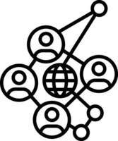 Networking Line Icon vector