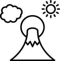 Fuji Line Icon vector