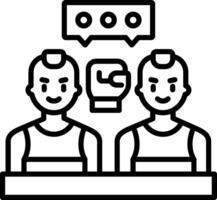 Talk Line Icon vector