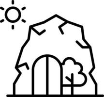 Cave Line Icon vector