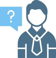 Question Glyph Two Color Icon Design vector