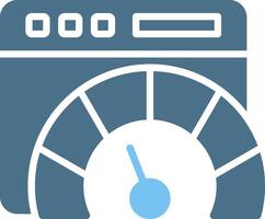 Page Speed Glyph Two Color Icon Design vector