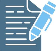 Agreement Glyph Two Color Icon Design vector