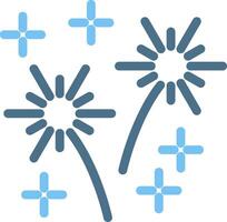 Fireworks Glyph Two Color Icon Design vector