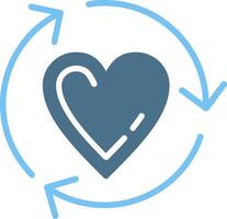 Lifecycle Glyph Two Color Icon Design vector