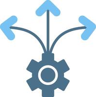 Flexibility Glyph Two Color Icon Design vector