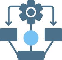 Workflow Glyph Two Color Icon Design vector