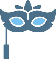Mask Glyph Two Color Icon Design vector