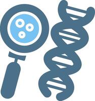 DNA Glyph Two Color Icon Design vector