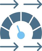 Speed Glyph Two Color Icon Design vector